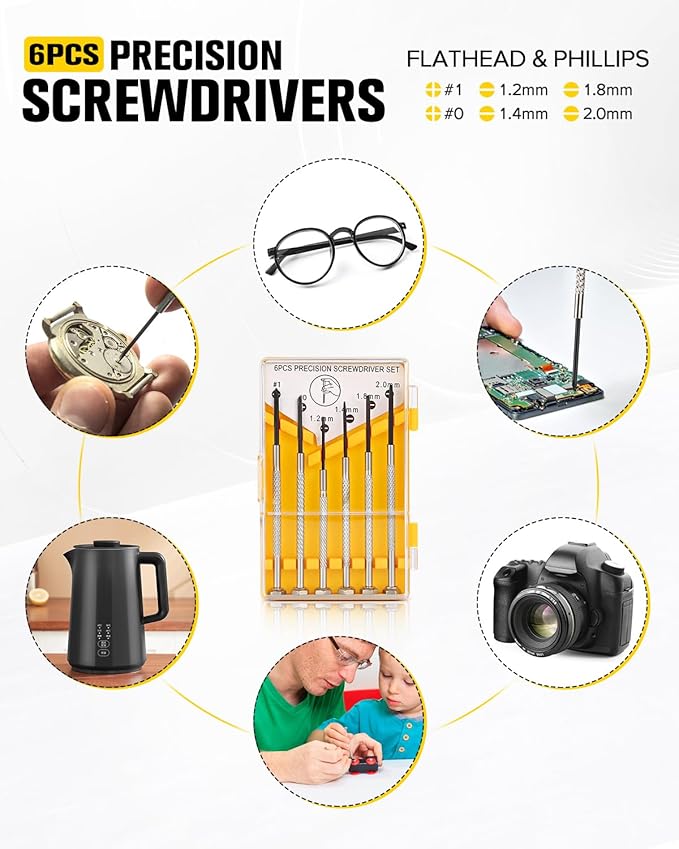 27pcs General Household Tool Set, Includes Precision Screwdrivers, Bits Suitable for Watch, Mobile Phone, Computer Maintenance