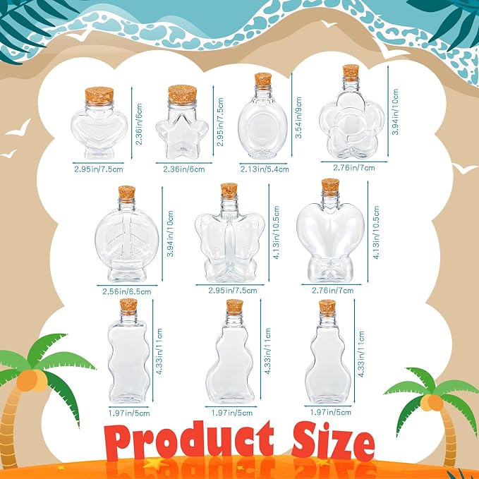Bokon 100 Pcs Plastic Sand Art Bottles Bulk Sand Art Containers - Image 2