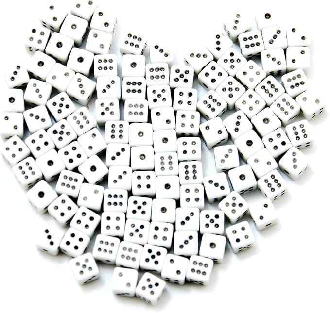 SmartDealsPro 100 Assorted D6 Mini Tiny Dice Game Dot Square Dice - Image 2
