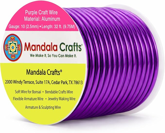 Mandala Crafts 10 Gauge Anodized Aluminum Craft Wire by MandalaCrafts