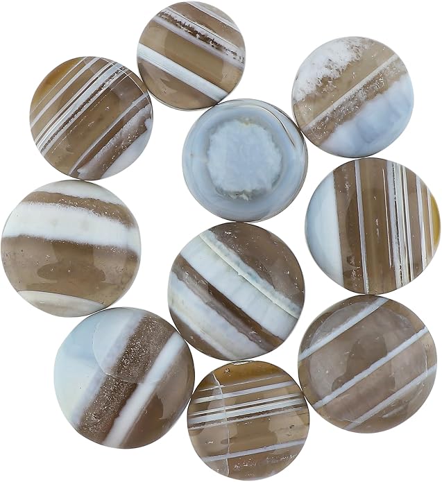 10pcs, Natural Gemstone Cabochon, Wholesale Assorted Flatback Crystals by CRYSTALINES