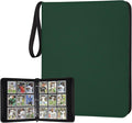 GERMUN 3 Ring 9 Pocket Zipper Card Binder, 720 Double Sided Standard PU Trading by GERMUN