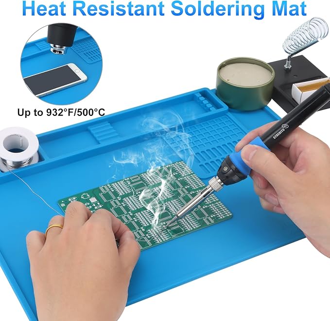 STREBITO Soldering Mat Electronics Repair Mat, Silicone Work Mat Heat Resistant - Image 3