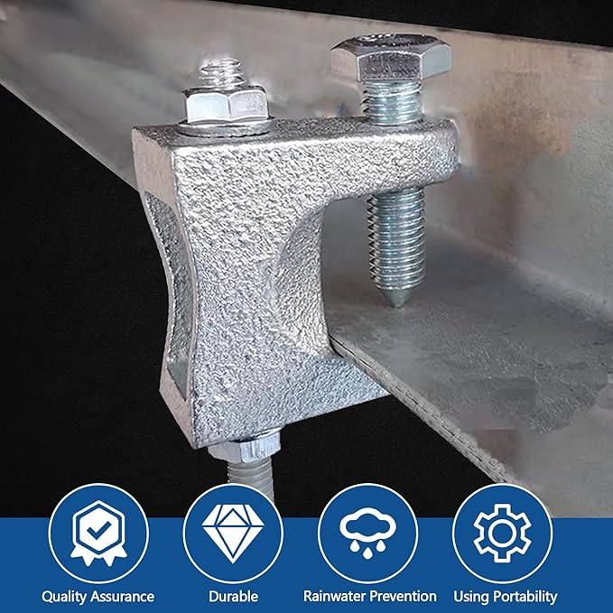 Beam Clamps 50 Packs 3/8"-16 Cast Iron Mini C-Clamps with 13/16" Adjustable Jaw Opening for Welding/Carpenter/Building/Household Mount/Pipeline Anchor