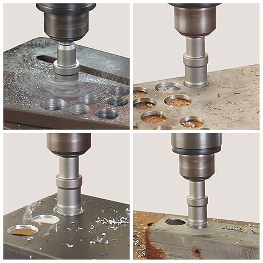 TCT Lochsägen Set 15 Stück/Satz 16–75mm, Hartmetall Bits mit Zentrierbohrer, für Hartmetall, Edelstahl, Baustahl, Aluminiumlegierung, Kupfer, Eisen, Kunststoff und Glasfaser