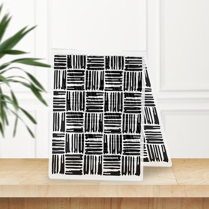 Threetols Stripe Embossing Folder, Wood Stick Background Embossing Folder - Image 5