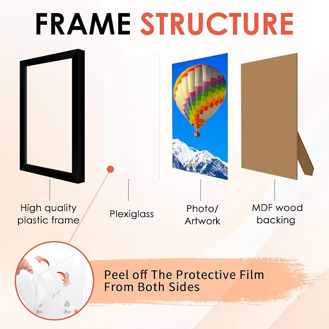 FIXSMITH 4x6 Picture Frame Set of 6 - Image 3