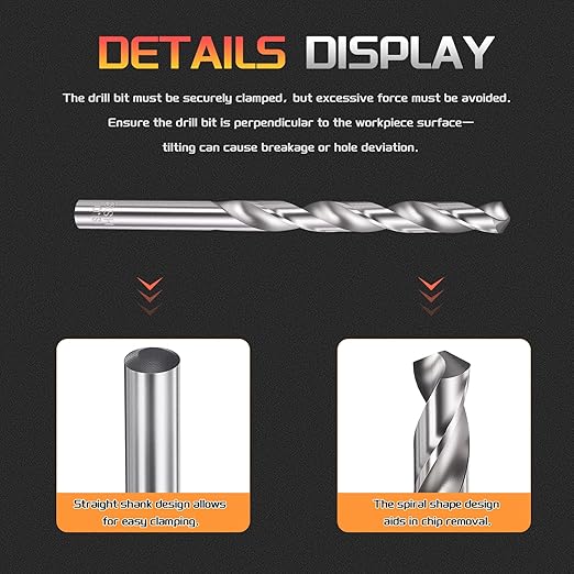 Drill Bit, 8mm Cutting Diameter, 4241 HSS 118° Cutting Angle Uncoated Bright Versatile Jobber Bits - (Applications: for Drilling Plastic Wood Soft Metal), 1-Pieces