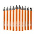 Carbide Tip Drill Bit-BGTEC Wood Drill Bits, 10pcs Round Shank 1/4" Cross Hard Alloy Drill Bits for Wood Plastic Masonry Brick