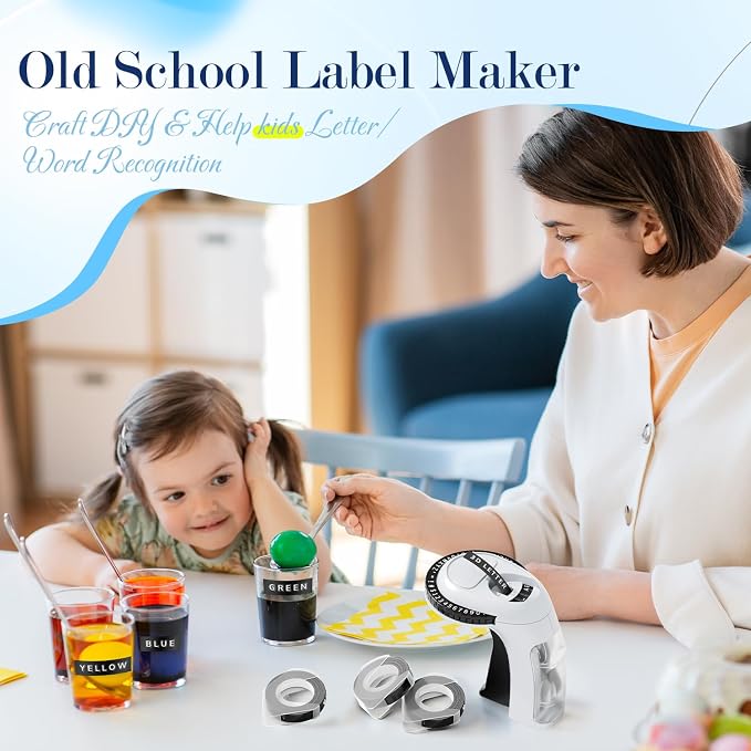 Vixic Embossing Label Maker, Embossed Old School Label Maker Retro Labeler - Image 5
