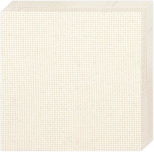10 PCS Punch Needle Fabric | Pre-Cut Natural Cotton Tufting Cloth Monks Cloth by Nitelemn