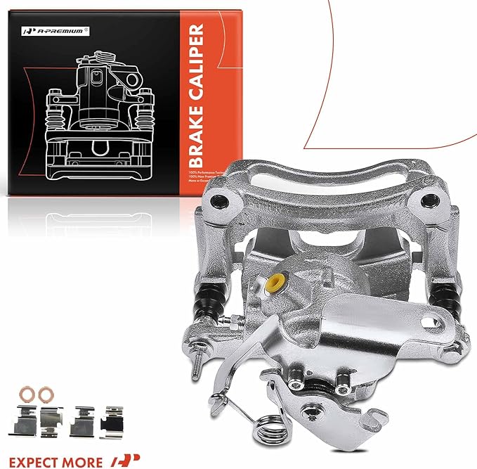 A-Premium Disc Brake Caliper Assembly with Bracket Compatible with Select Ford Models - Transit-150/Transit-250/Transit-350/Transit-350 HD 2015 2016 2017 2018 2019 - Rear Left Driver Side