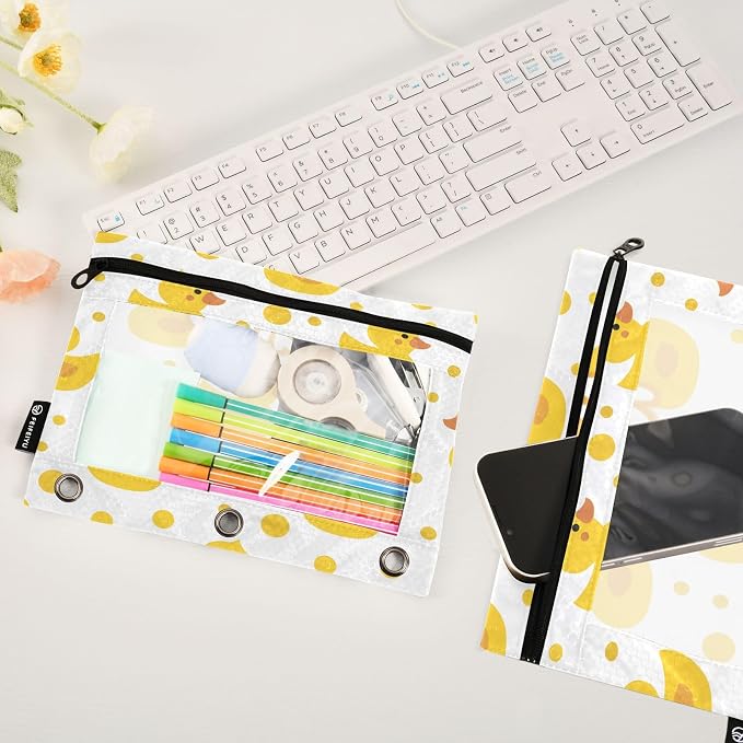Custom Cute Yellow Ducks Pencil Pouch - Image 5