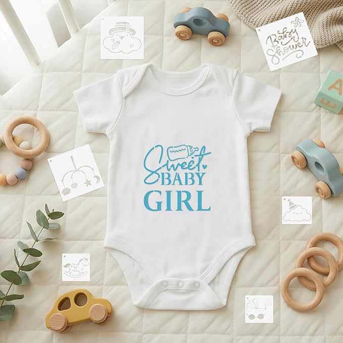 WSICSE 60 Pieces Baby Shower Stencils - Image 6