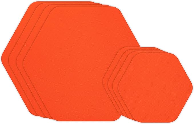 GEAR AID Tenacious Tape Hex 2.5” and 1.5” Repair Patches, Peel-and-Stick to Fix Holes and Burns in Down Jackets, Rain Gear, Tents, Tarps and More