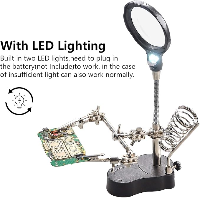 3.5X12X Helping Hands Soldering Station - Image 3