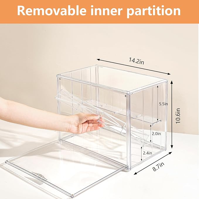 Attelite Acrylic Display Case for Collectibles 3-Tier Adjustable 2Pack | - Image 2