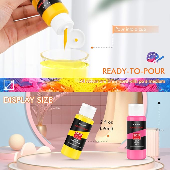 Caliart 24 Colors Acrylic Paint Set - Image 7