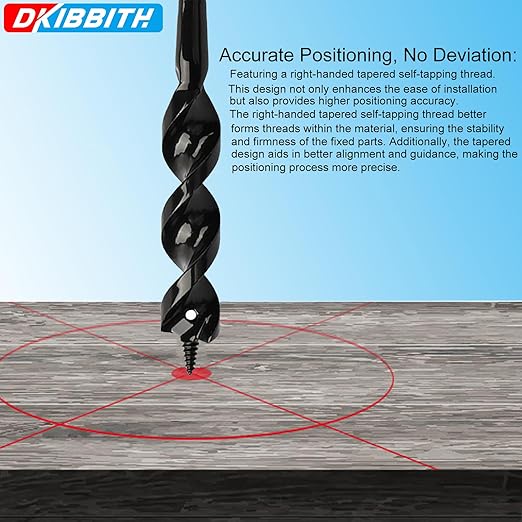 Flexible Installer Drill Bit for Pulling Wires Through Walls Ceilings and Sidewalks, 54-Inch Long, 1/2-Inch Auger with a Fish Eye Hole and Screw Point, 3/16" 3-Flat Anti-Slip Shank.