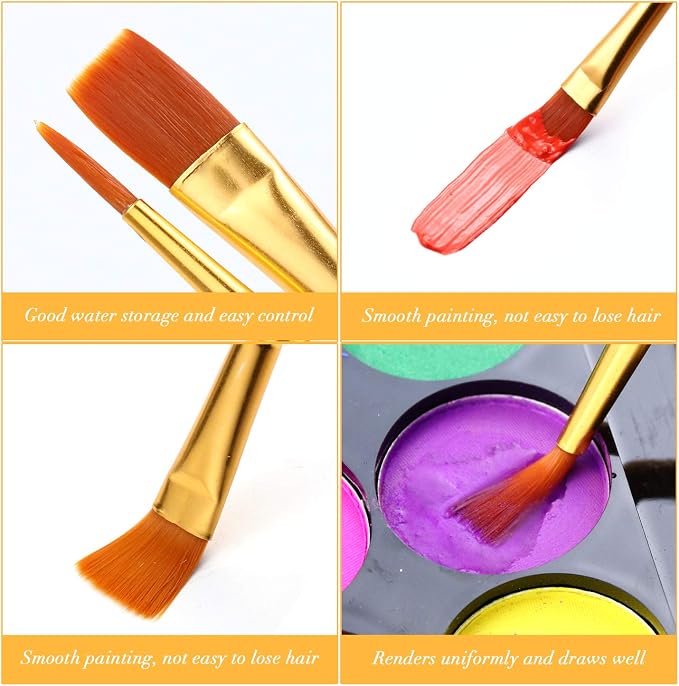 Acrylic Paint Brush Set, 1 Packs / 10 pcs Watercolor Brushes Painting Brush - Image 4