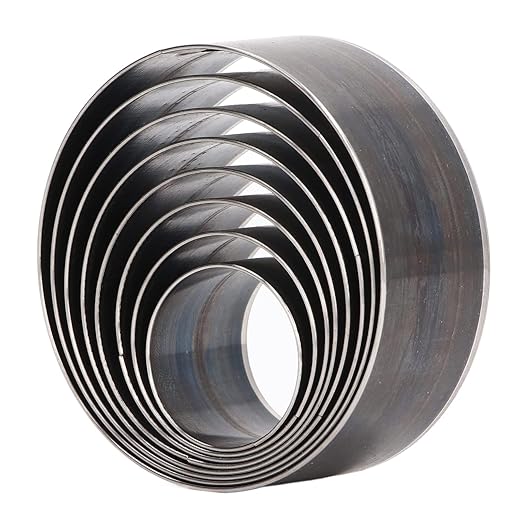 8Pcs Leather Hole Punch Die Round 2560mm Hole Hollow Punch Cutting Leather Circle Punch Punching Die Alloy Steel Deform Prevention Punching Tools