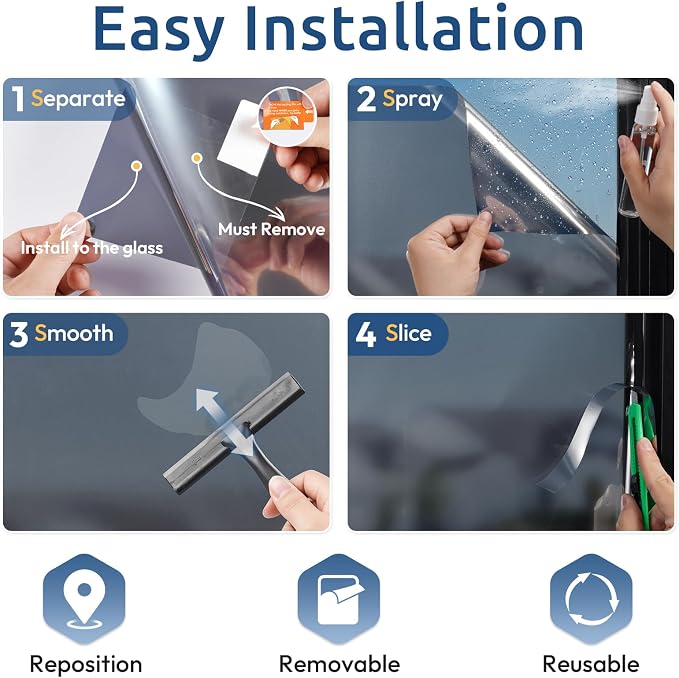 rabbitgoo One Way Privacy Window Film Window Tint - Image 7