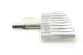 Accusize Industrial Tools 1/4 inch Fine Tooth M42 8% Cobalt Tialn Roughing End Mill, 3/8 in Shk Dia, 3/4 in Flute Length, 4 Flute, 1104-0014