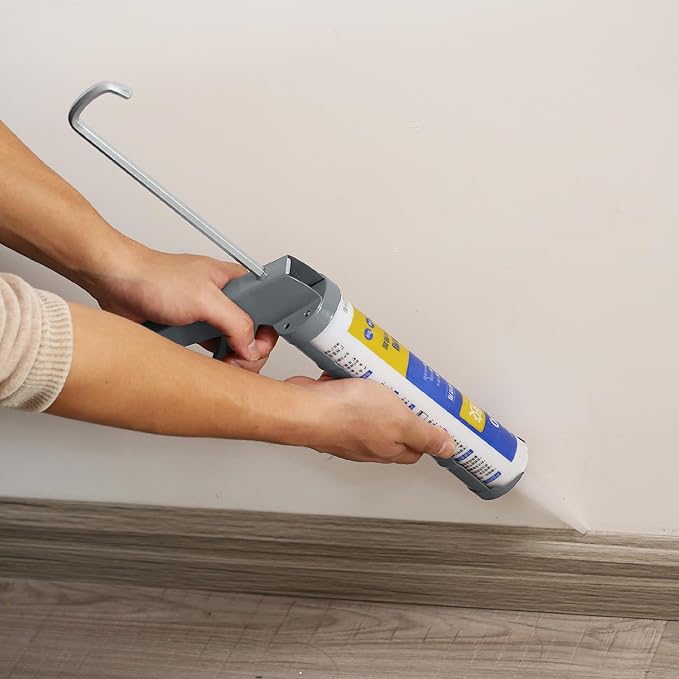 Bates- Caulking Gun, 10:1 Thrust Ratio, Grey, Caulking Tool Gun, Caulk Gun No Drip, Hand Caulking Guns, Silicone Gun, Caulking Gun Tool, No Drip Caulk Gun, Caulk Guns, Caulking Gun Dripless