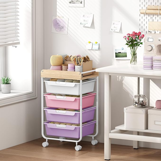SYKIARIOL Rolling Craft Storage Cart - Image 2