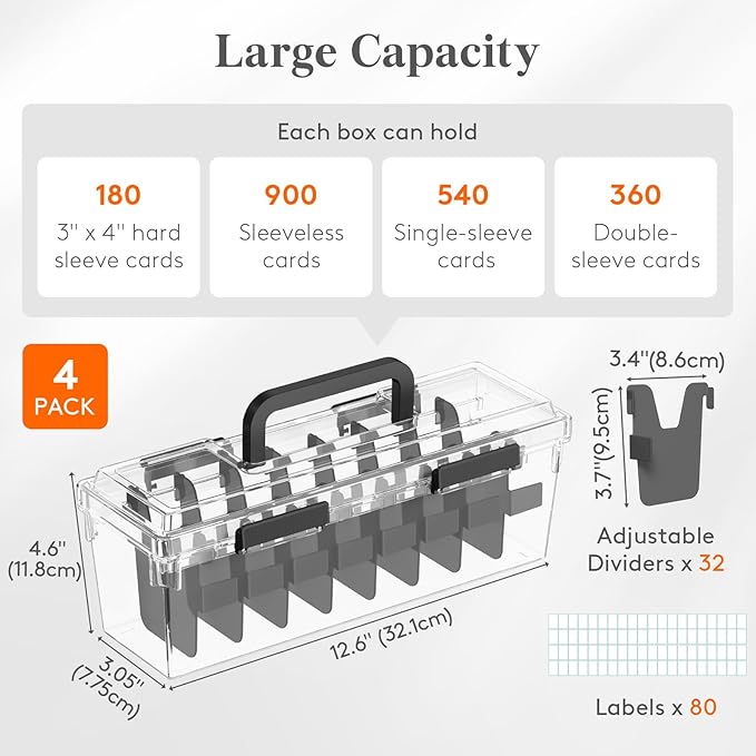 Lifewit Trading Card Storage Box fit - Image 3