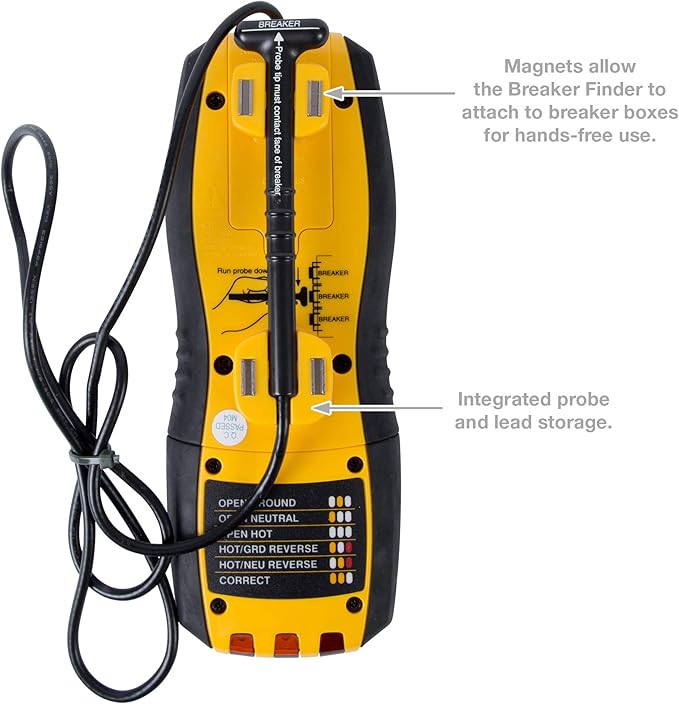 Sperry Instruments CS61200 Sperry Circuit Breaker Finder/Locator And Gfci Tester (Package may vary) , Yellow