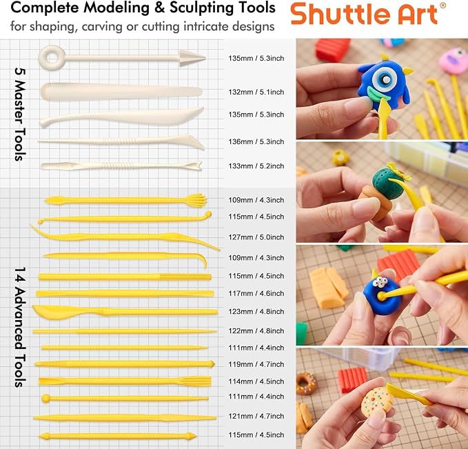 Shuttle Art 82 Colors Polymer Clay Kit, Oven Bake Clay - Image 3