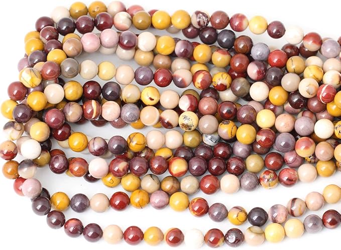 45PCS 8mm Natural Moonkaite Jasper Gemstone Round Loose Beads - Image 3