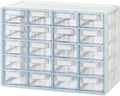 Blue Ginkgo Small 20-Drawer Cabinet – Stackable Clear Organizer by BLUEGINKGO