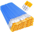100Pcs Small Paint Brushes Bulk, Anezus Flat Top Acrylic Classroom Brush by anezus