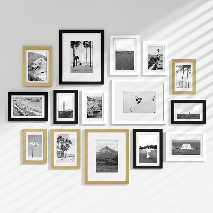Venusmiles 15 Pack Picture Frames Collage Wall Decor, Gallery Frame Set by Venusmiles