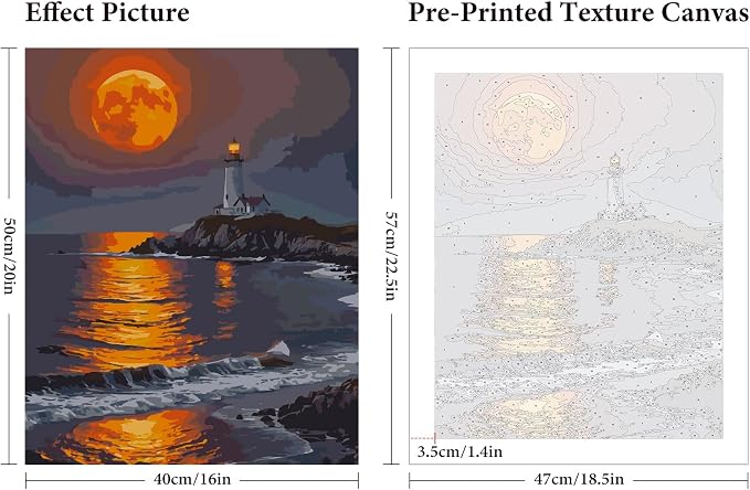 Fountor Moon Paint by Numbers Kit - Image 3