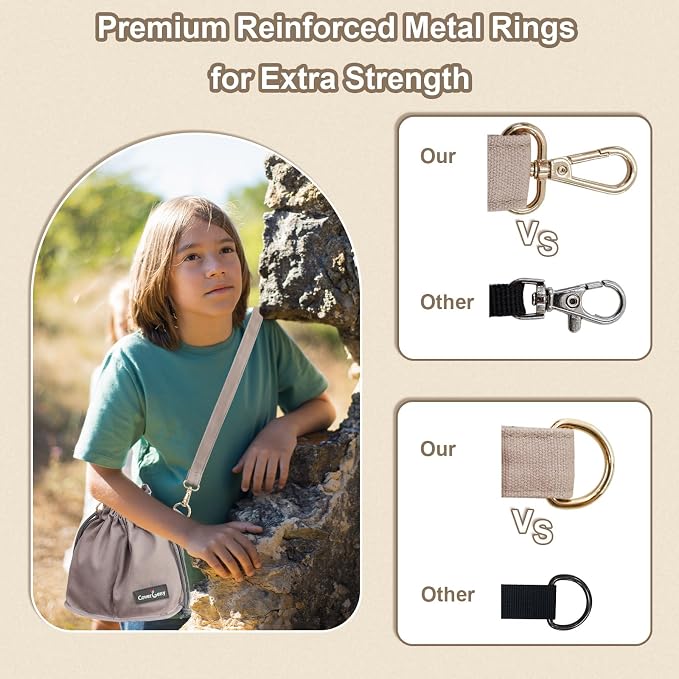 Nature Collection Bag for Rock, Pine Cones, Beach Glass, Teens & Women Canvas - Image 4
