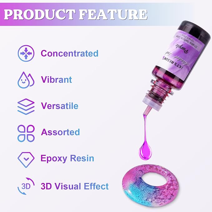 LET'S RESIN 48pcs Concentrated Alcohol Ink Set, Vibrant Color | Alcohol-Based - Image 2