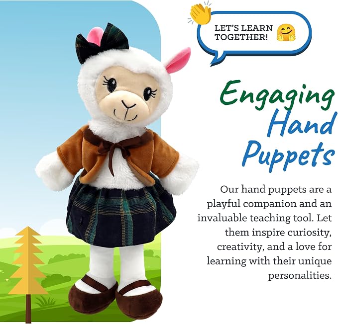 Sharewood Forest Friends Aria The Alpaca Hand Puppet - Image 4
