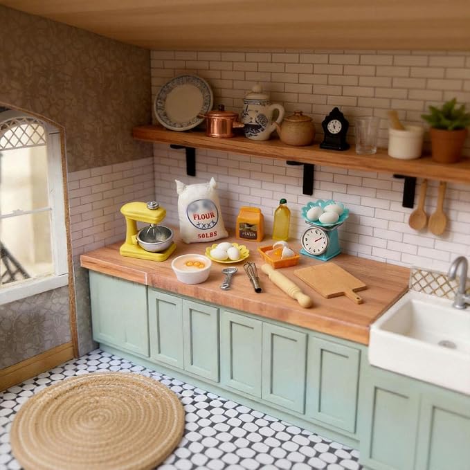 1:12 Scale Miniature Dollhouse Kitchen Baking Accessories - Image 3