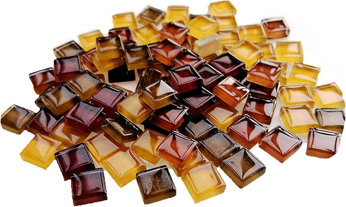 100 Pieces Bulk Mosaic Tiles Assorted Color Opaque Mosaic Glass Crafts Supplies by Ricytnig