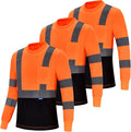 AYKRM Safety T Shirt Reflective High Visibility hi vis Long Sleeve T Shirt (XS-6XL)
