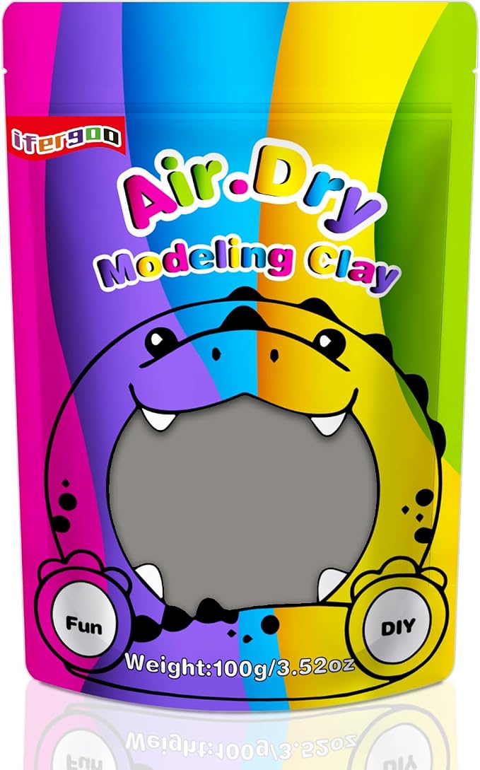 ifergoo Gray Air Dry Clay, DIY Creative Modeling Clay by iFergoo
