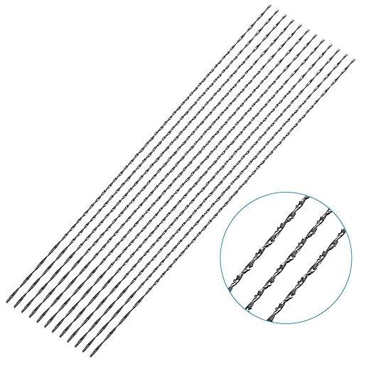 Scroll Saw Blade, 12 Pcs Spiral Scroll Saw Blades for Wood Metal Plastic Cutting Sawing Carve (#4)