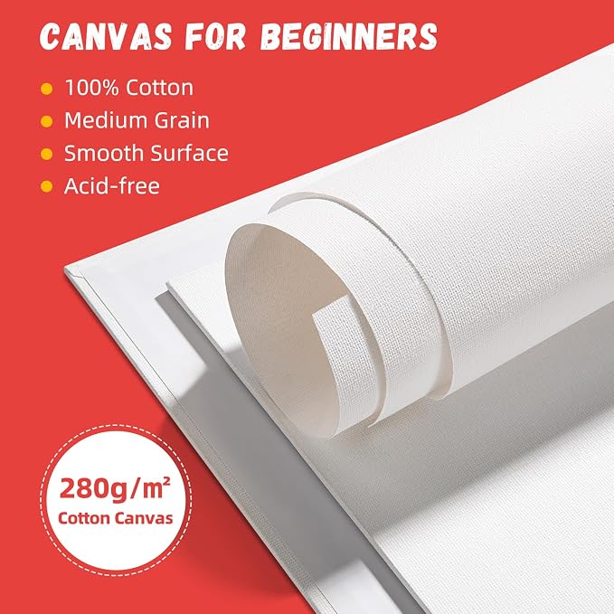 Simetufy 12 Pack 8x10 Canvas Boards - Image 4