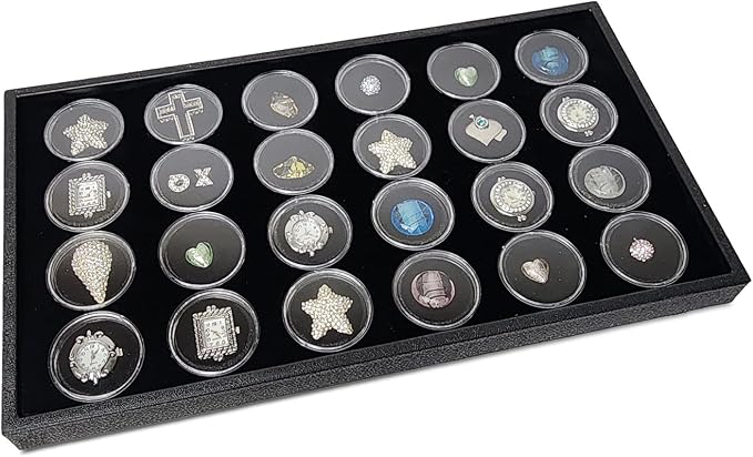 Ikee Design 24 Gem Showcase Stackable Jewelry Display Tray by IkeeDesign