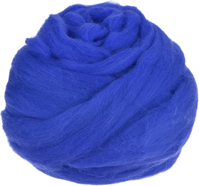 uxcell Needle Felting Wool, 3.5 Oz Nature Fibre Wool Yarn Roving by uxcell