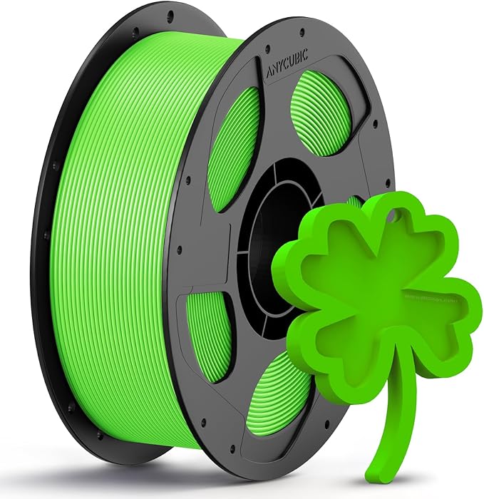 ANYCUBIC PETG Filament 1.75mm, 3D Printer Filament, Dimensional Accuracy +/- 0.02mm, Exceptional Toughness, Print with Most FDM 3D Printers, 1KG Reusbale Spool, Lime Green