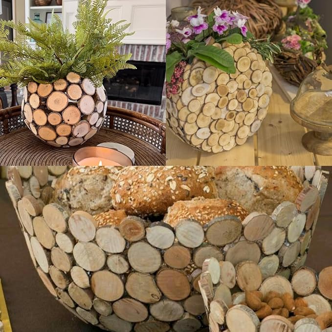 Natural Wood Slices for Crafts, 1.2"-2.5" Mini Assorted Unfinished Wood Tree - Image 5